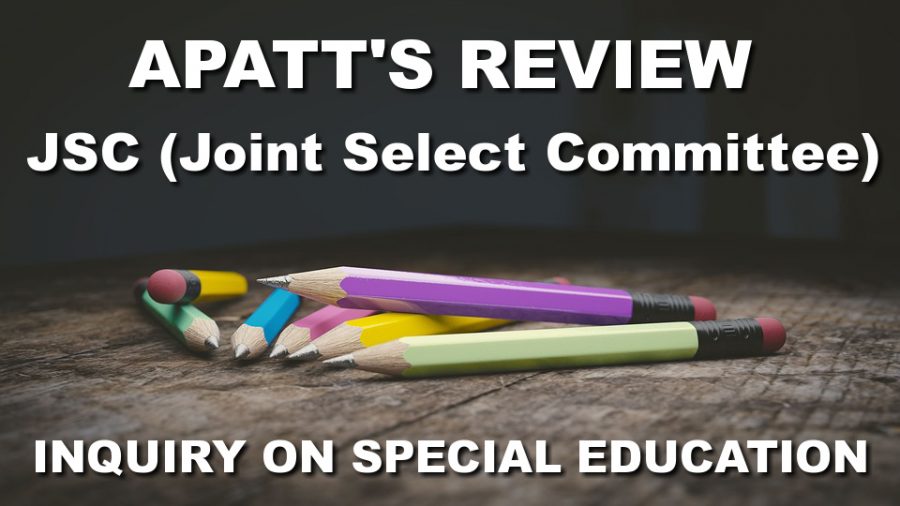 APATT’s Review On The JSC (Joint Select Committee) on Human Rights, Equality and Diversity Inquiry (July 5th, 2019).